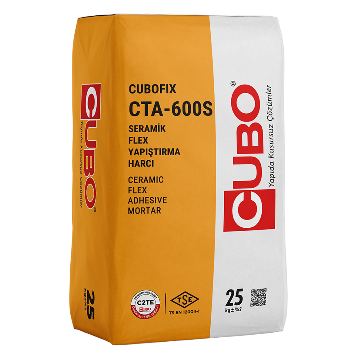 CUBOFİX CTA-600S FLEX SERAMİK YAPIŞTIRMA HARCI C2TE GRİ 25KG